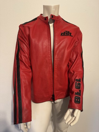 Diesel pop lederjacke rot - diesel,